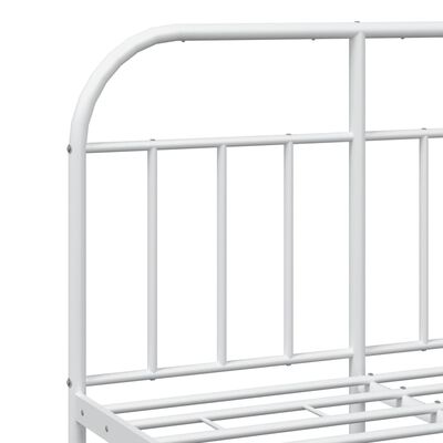 vidaXL Estructura cama sin colchón con estribo metal blanco 120x190 cm