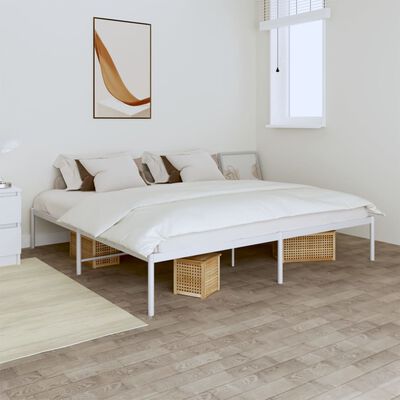 vidaXL Estructura de cama sin colchón metal blanco 183x213 cm