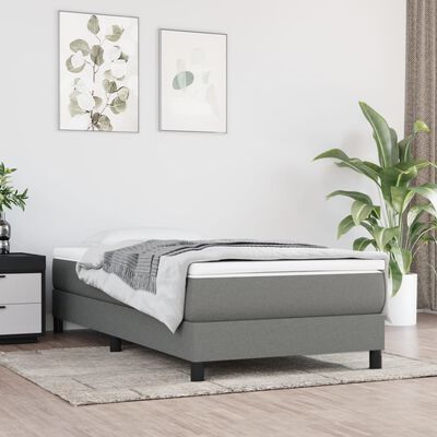 vidaXL Estructura de cama de tela gris oscuro 80x200 cm