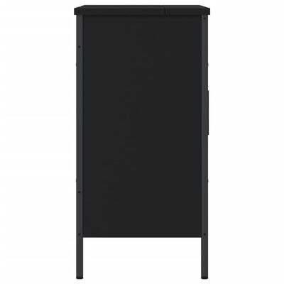 vidaXL Armario para lavabo de baño madera ingeniería negro 60x30x60 cm