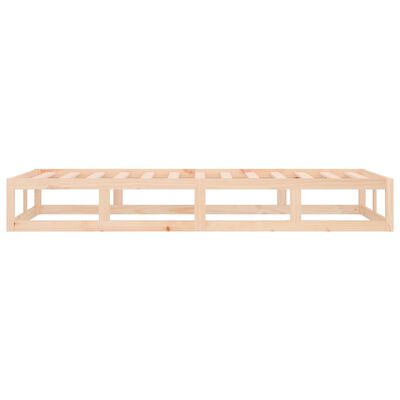 vidaXL Estructura de cama individual de madera maciza 90x190 cm