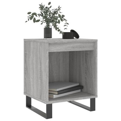 vidaXL Mesita de noche madera de ingeniería gris Sonoma 40x35x50 cm