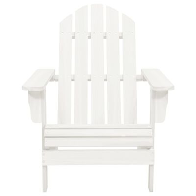 vidaXL Silla con otomana y mesa jardín Adirondack macizo abeto blanco