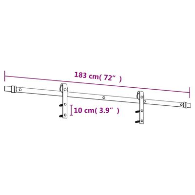 vidaXL Puerta corredera con herrajes madera maciza de pino 80x210 cm