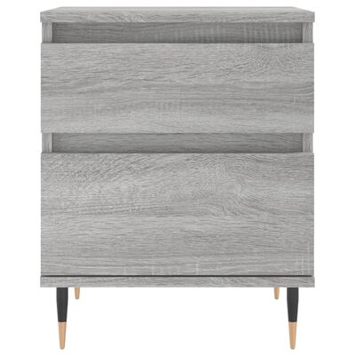 vidaXL Mesita de noche 2 uds madera ingeniería gris Sonoma 40x35x50 cm