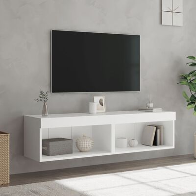 vidaXL Muebles para TV con luces LED 2 uds blanco 60x30x30 cm