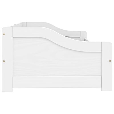 vidaXL Sofá cama con 2 cajones madera maciza pino blanca IRUN 90x200cm