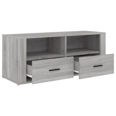 vidaXL Mueble de TV madera contrachapada gris Sonoma 100x35x40 cm