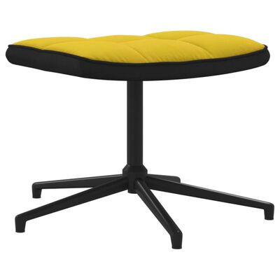 vidaXL Sillón de relax con reposapiés terciopelo PVC amarillo mostaza