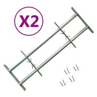 vidaXL Rejas de seguridad de ventana ajustables 2 uds 1000-1500 mm