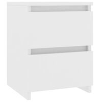 vidaXL Mesita de noche madera contrachapada blanco 30x30x40 cm