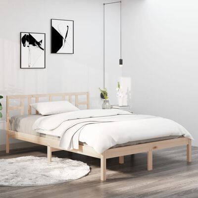 vidaXL Estructura de cama de madera maciza 160x200 cm