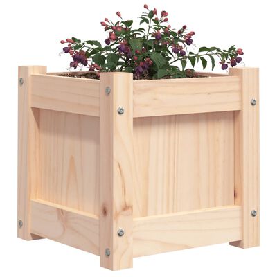 vidaXL Jardinera madera maciza de pino 31x31x31 cm