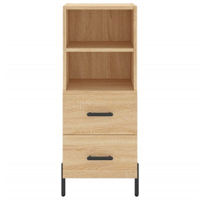 vidaXL Aparador de madera contrachapada roble Sonoma 34,5x34x180 cm