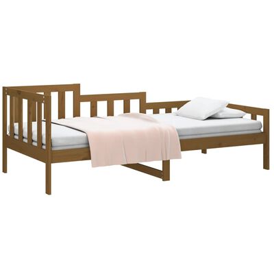 vidaXL Sofá cama de madera maciza de pino marrón miel 90x190 cm