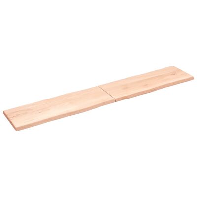 vidaXL Tablero de mesa madera maciza borde natural 220x40x(2-4) cm