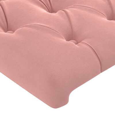 vidaXL Cabecero con orejas de terciopelo rosa 103x23x118/128 cm