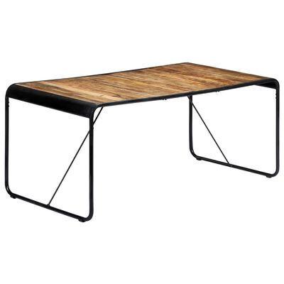 vidaXL Mesa de comedor de madera maciza de mango rugosa 180x90x76 cm