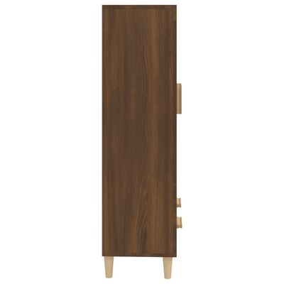 vidaXL Aparador alto de madera contrachapada marrón roble 70x31x115 cm