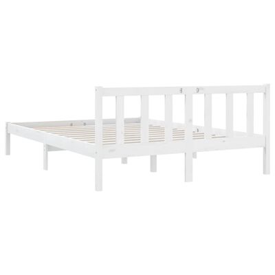 vidaXL Estructura de cama madera maciza de pino blanco 120x200 cm