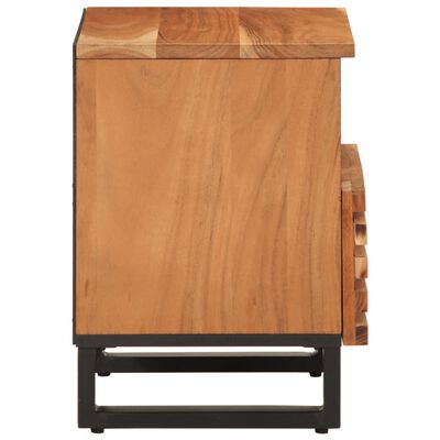 vidaXL Mesita de noche de madera maciza de acacia 40x34x46 cm