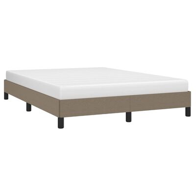 vidaXL Cama sin colchón tela gris taupe 140x190 cm