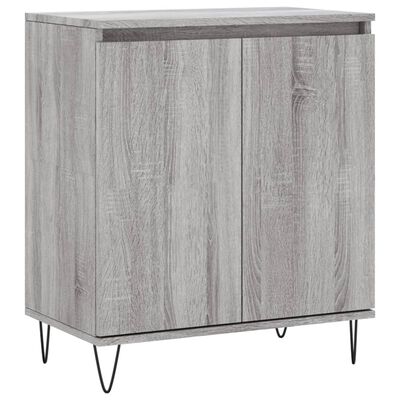 vidaXL Aparador de madera contrachapada gris Sonoma 60x35x70 cm