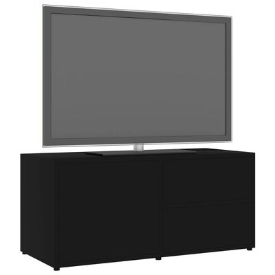 vidaXL Mueble para TV madera contrachapada negro 80x34x36 cm