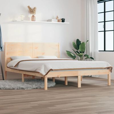 vidaXL Estructura de cama de madera maciza de pino 160x200 cm