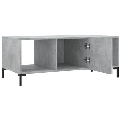 vidaXL Mesa de centro madera contrachapada gris hormigón 102x50x40 cm