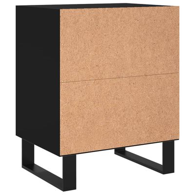 vidaXL Mesitas de noche 2 uds madera de ingeniería negro 40x30x50 cm