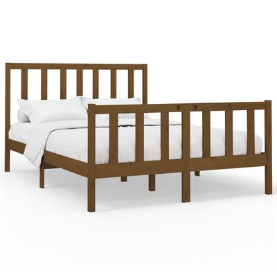 vidaXL Estructura cama madera maciza marrón miel King Size 150x200 cm