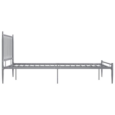 vidaXL Estructura de cama sin colchón metal gris 120x200 cm