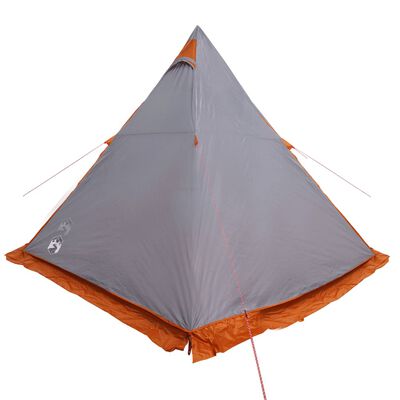 vidaXL Tienda de campaña familiar tipi 6 personas impermeable gris