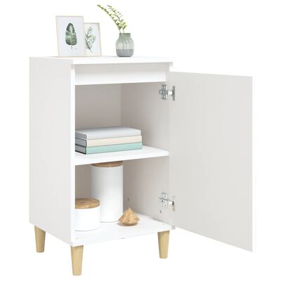 vidaXL Mesitas de noche 2 uds madera contrachapada blanco 40x35x70 cm