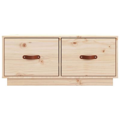 vidaXL Mueble de TV de madera maciza de pino 80x34x35 cm