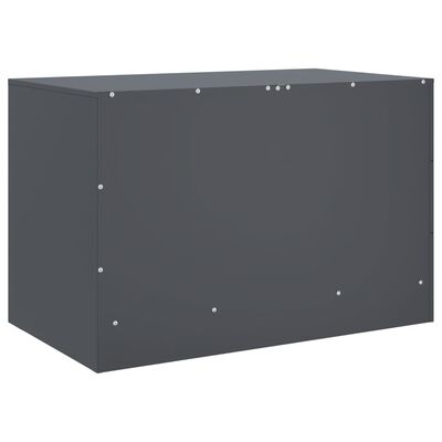 vidaXL Mueble para TV de acero gris antracita 67x39x44 cm