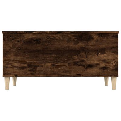 vidaXL Mesa de centro madera contrachapada roble ahumado 90x44,5x45 cm