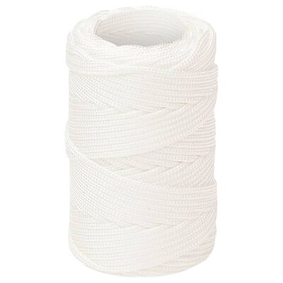 vidaXL Cuerda de barco polipropileno blanco intenso 2 mm 50 m