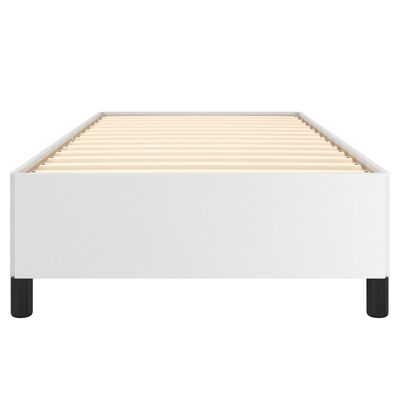 vidaXL Estructura de cama sin colchón cuero sintético blanco 100x200cm