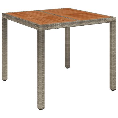 vidaXL Set comedor de jardín 3 piezas con cojines ratán sintético gris