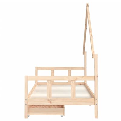 vidaXL Estructura de cama infantil con cajones madera pino 90x190 cm