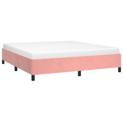 vidaXL Estructura de cama de terciopelo rosa 180x200 cm