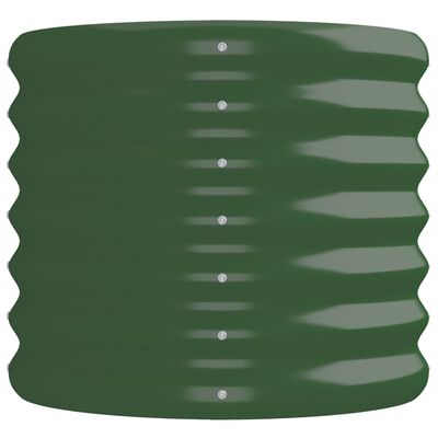 vidaXL Jardinera arriate acero recubrimiento polvo verde 224x40x36 cm