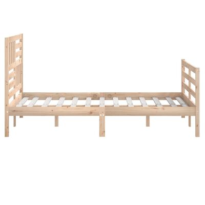 vidaXL Estructura de cama doble pequeña de madera maciza 120x190 cm