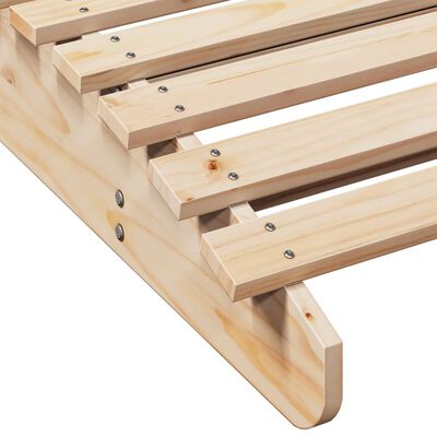 vidaXL Tumbonas de madera maciza de pino 2 unidades 205x60x31,5 cm