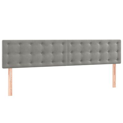 vidaXL Cama box spring con colchón terciopelo gris claro 200x200 cm