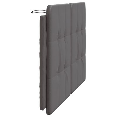 vidaXL Cabecero de cama acolchado cuero sintético gris 120 cm