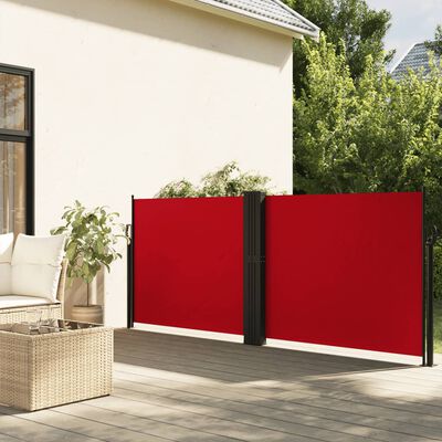 vidaXL Toldo lateral retráctil rojo 120x600 cm