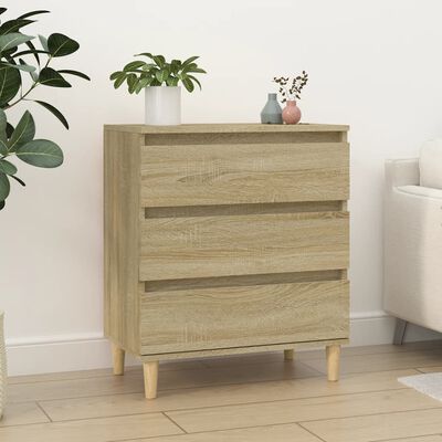 vidaXL Aparador de madera contrachapada roble Sonoma 60x35x70 cm